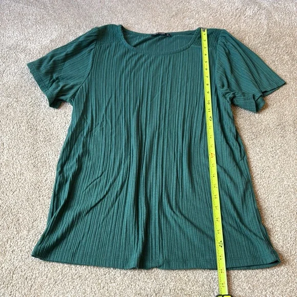 Pink Clover Nevea Green Flutter Short Sleeve Knit Top Women's Size Medium - Picture 3 of 7